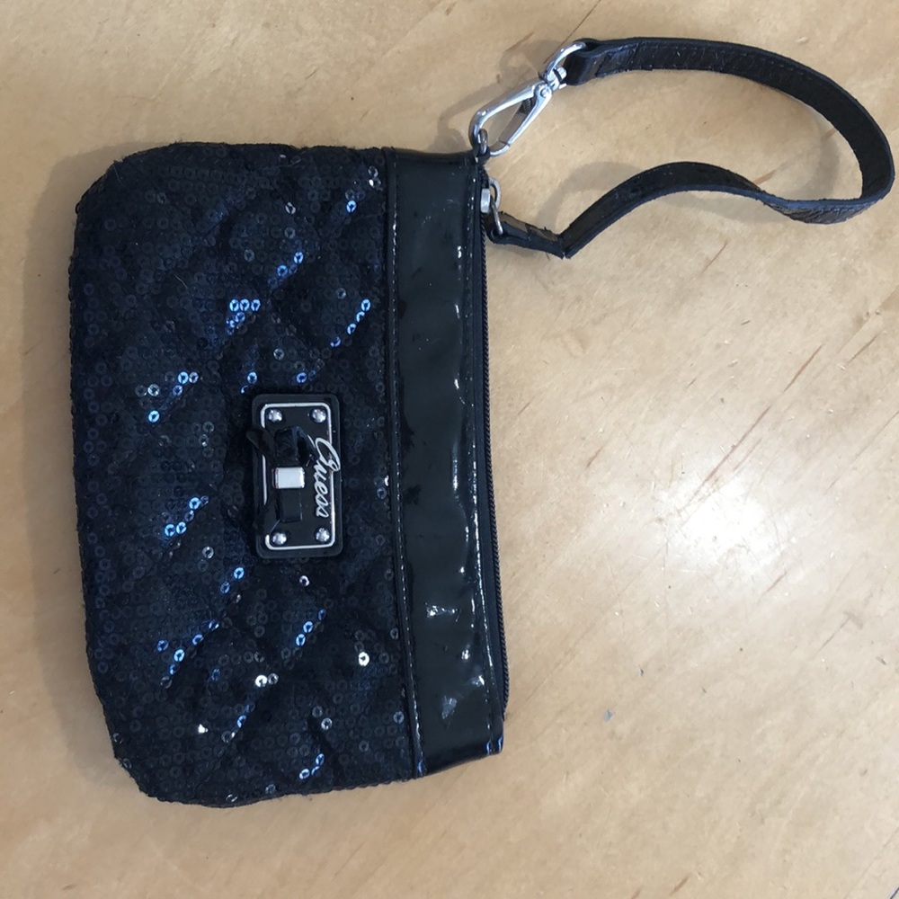 Guess sequined Wristlet